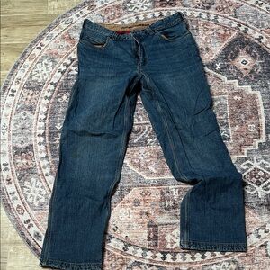 Duluth Trading Co Relaxed Fit INSULATED Dark Blue Jeans 36x34